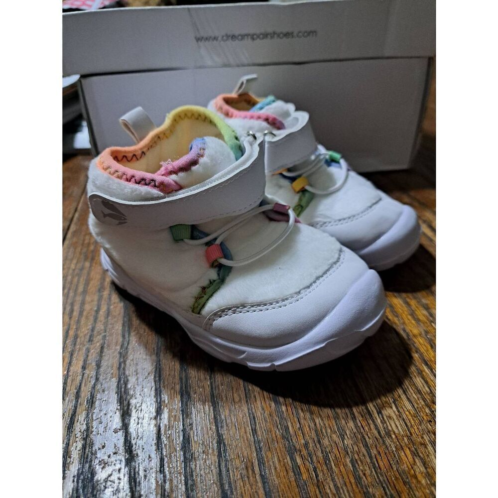 New Toddler Size 7 Soft Fleece Hook Loop Rubber Sole Ankle Boots Booties NWT